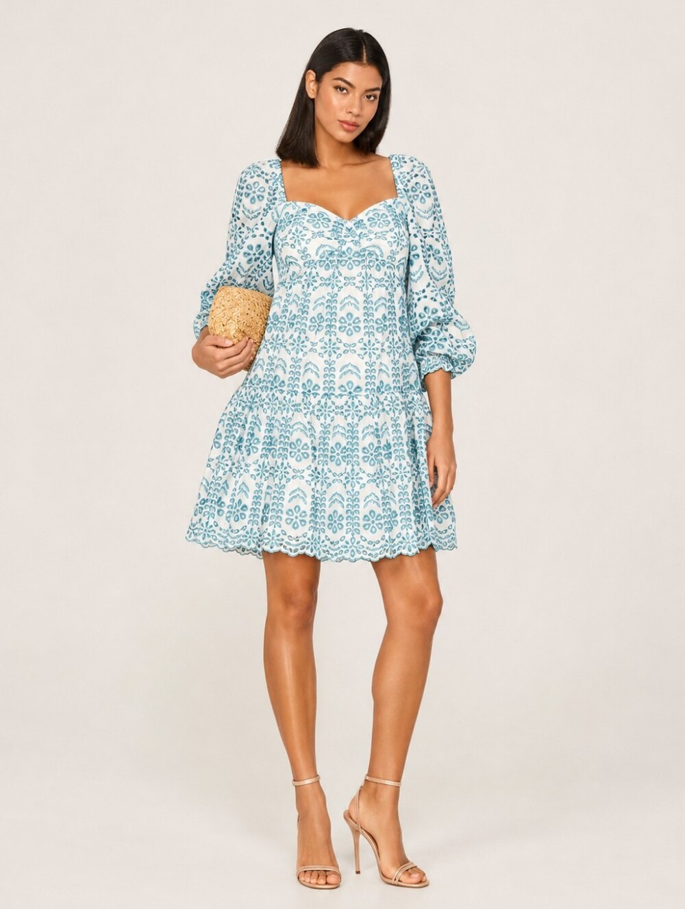 Shoshanna Julietta Embroidered Mini Dress Size 0